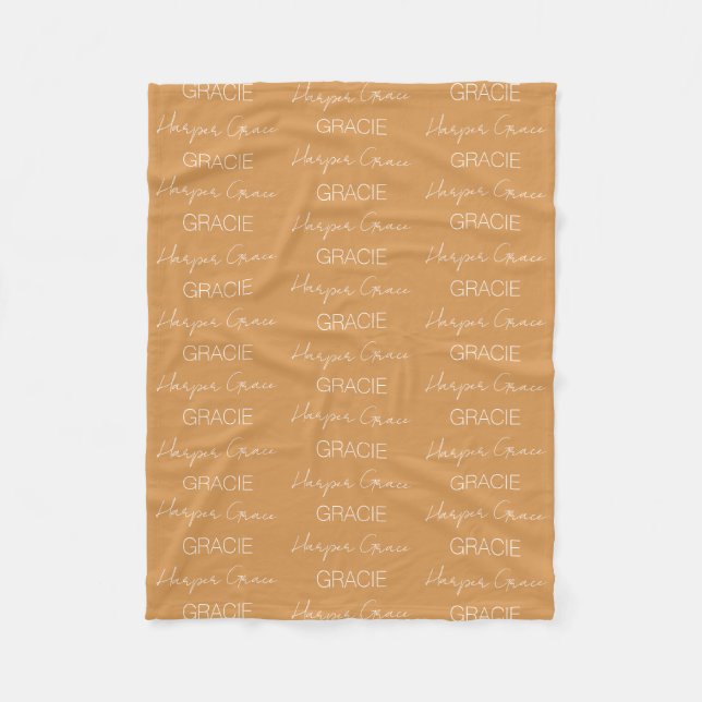 Velo Cobertor de Fleece Personalizado com Nome para Cri (Frente)