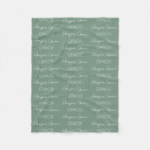 Velo Cobertor de Fleece Personalizado com Nome para Cri