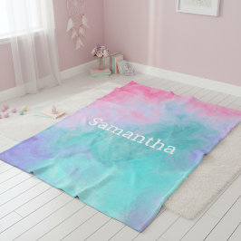 Velo Cobertor de Fleece Personalizado com Pintura em Aq