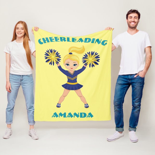 Velo Cobertor de Fleece Personalizado de Cheerleader (In Situ)