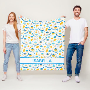 Velo Cobertor de Fleece Personalizado de Hanukkah Moder