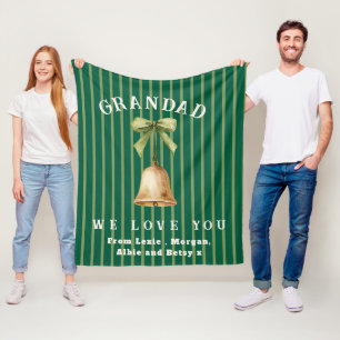 Velo Cobertor de Fleece Personalizado de Natal para Avô