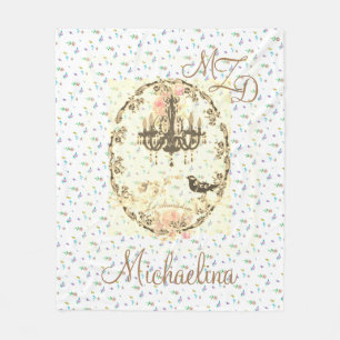 Velo Cobertor de Fleece Personalizado Le Chandelier Ros