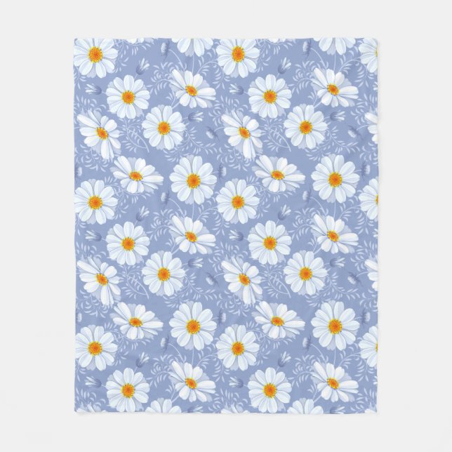 Velo Cobertor de Fleece Personalizado Pretty Daisy, Méd (Frente)