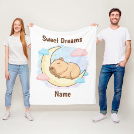 Velo Cobertor de Fleece Personalizado Sonhos Doces Capi