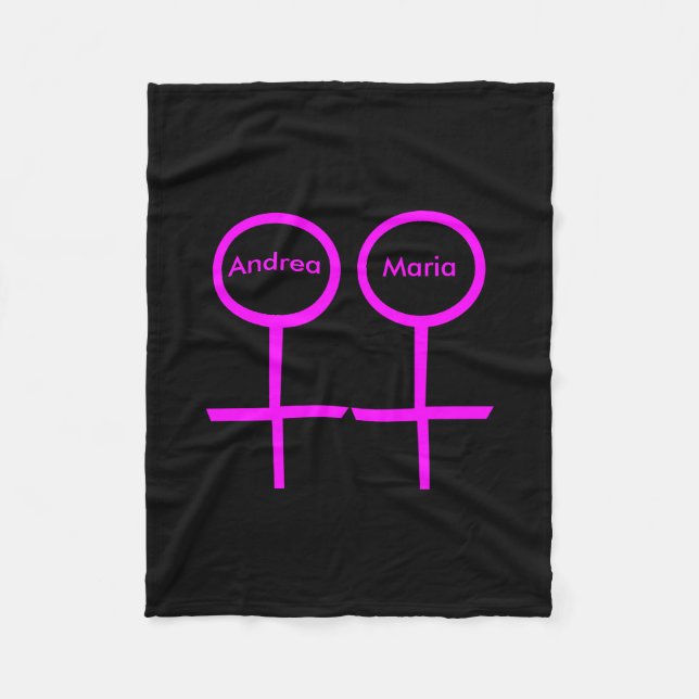 Velo Cobertor de Fleece Personalizável para Amantes Lés (Frente)