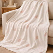 Cobertor de Fleece Pétalas Sussurro Blush