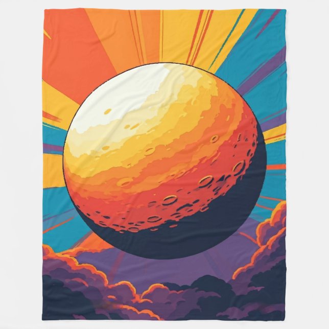Velo Cobertor de Fleece Pôr do Sol Celestial (Frente)