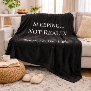 Velo Cobertor de Fleece Preto Branco Mãe Personalizado