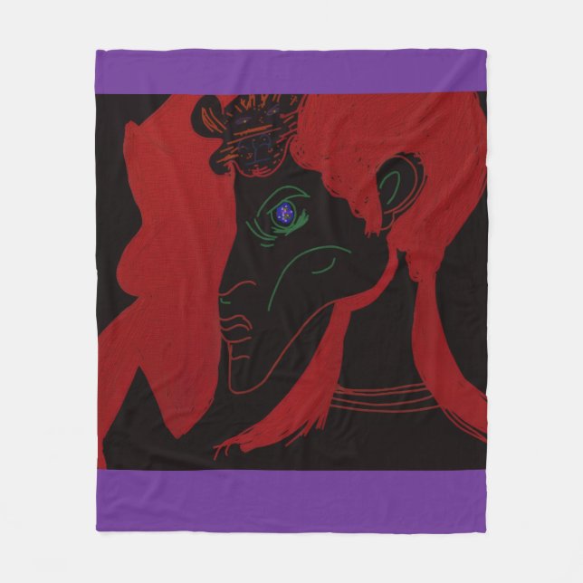 Velo Cobertor de Fleece Rainha African Beastmaster (Frente)