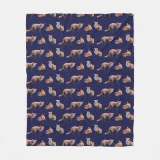 Velo Cobertor de Fleece Red Fox Frenzy (Azul Marinho)