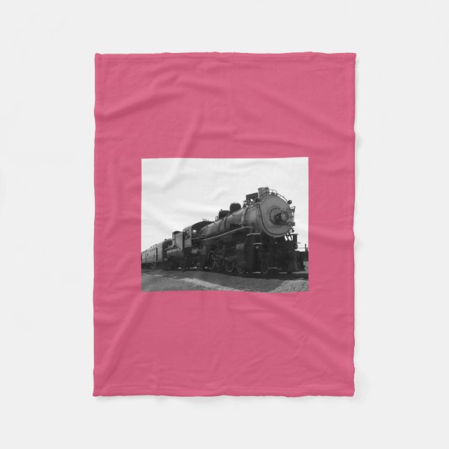 Velo Cobertor de Fleece Rosa Máquina a Vapor (Frente)