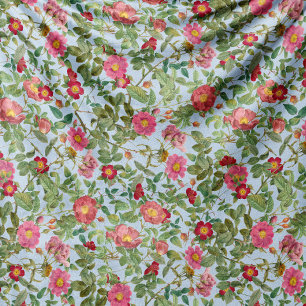 Velo Cobertor de Fleece Rosa Silvestre Vintage em Azul