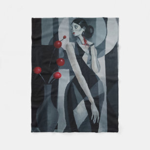 Velo Cobertor de Fleece Silent Pulse Art Deco Mulher