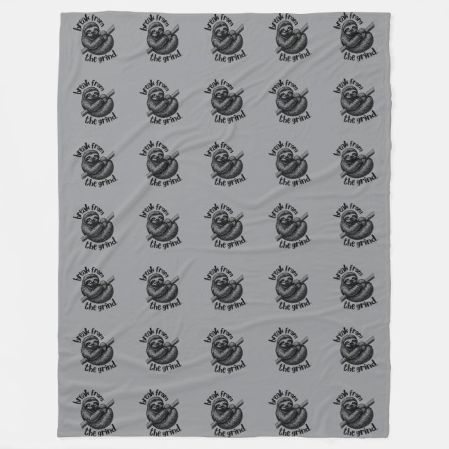 Velo Cobertor de Fleece Sloth 2 (Frente)