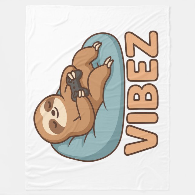 Velo Cobertor de Fleece Sloth Horizontal VIBEZ – Cochil (Frente)