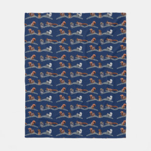 Velo Cobertor de Fleece Squirrel Frenzy (Azul Marinho)