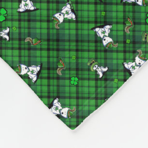 Velo Cobertor de Fleece St. Paddy's Westie KiniArt