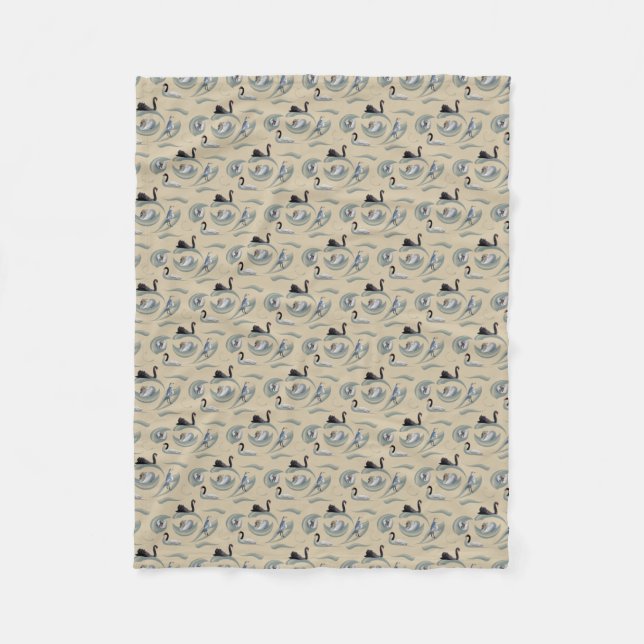 Velo Cobertor de Fleece Swan Frenzy (Dourado) (Frente)