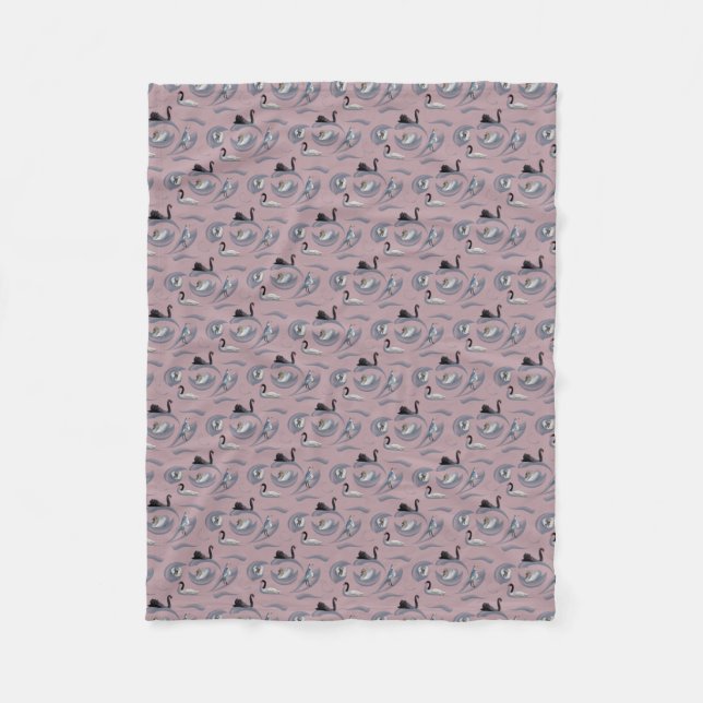 Velo Cobertor de Fleece Swan Frenzy (Rosa Empoeirado) (Frente)