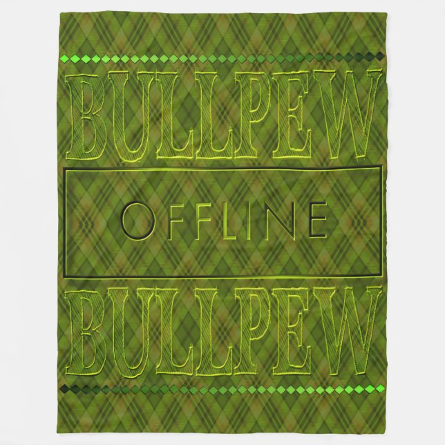 Velo Cobertor de Fleece Verde Lima Bullpew (Frente)