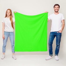 Velo Cobertor de Fleece Verde Neon Personalizado