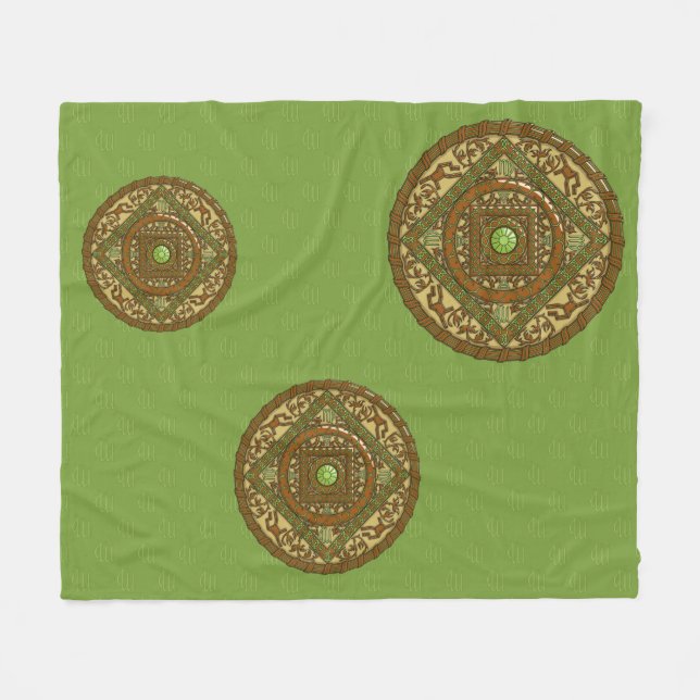 Velo Cobertor de Fleece Virgo Mandala (Frente (Horizontal))
