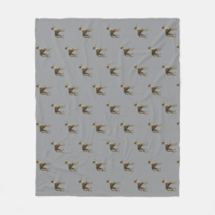 Velo Cobertor de fleece Whippet com fundo cinza