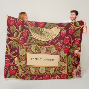 Velo Cobertor de Fleece William Morris Strawberry Thief
