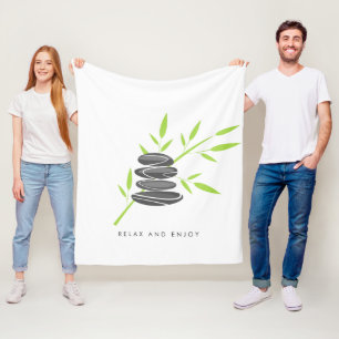 Velo Cobertor de fleece Zen com pedras de seixo de bem-