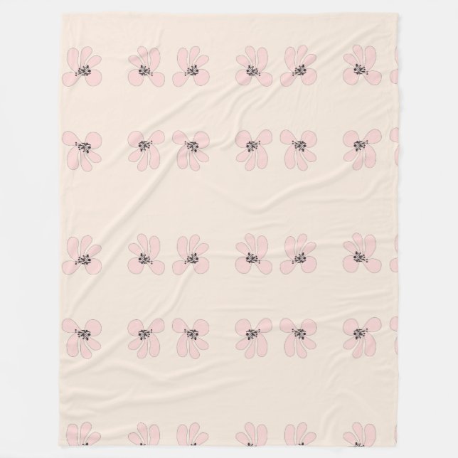 Velo cobertor de flor rosa (Frente)