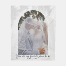 Cobertor de Foto de Casal de Casamento Personaliza
