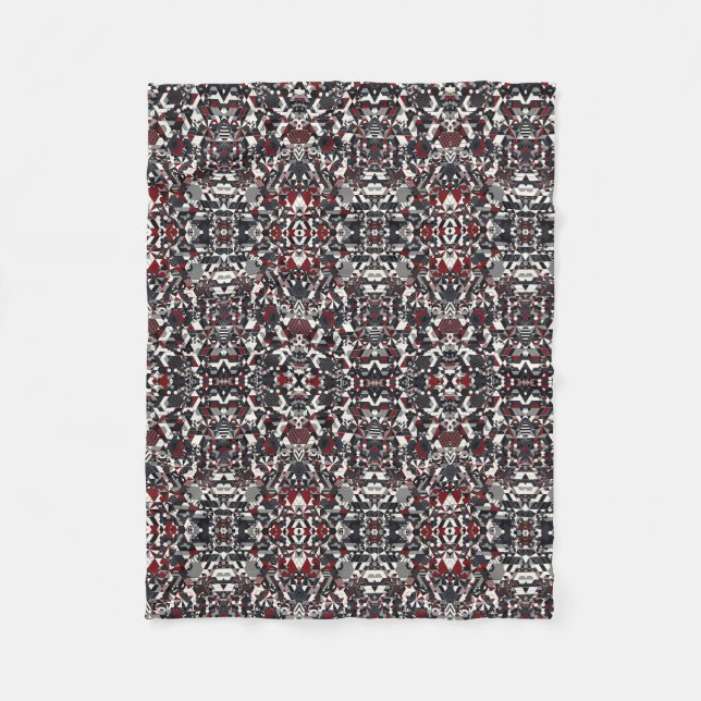 Velo Cobertor de Fralda de Fleece Floral Damasko Prata  (Frente)