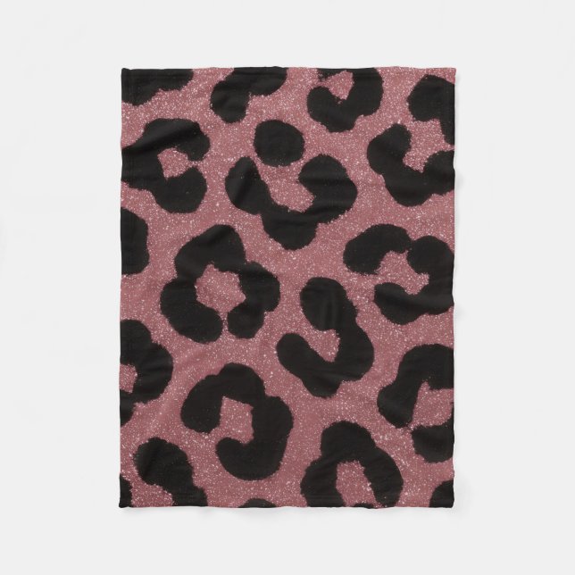 Velo cobertor de impressão de animais rosa (Frente)