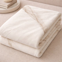 Cobertor de Lã com Veias de Pedreira de Marfim