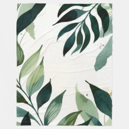Velo Cobertor de Luxo Esmeralda Verde Dourado Botânico