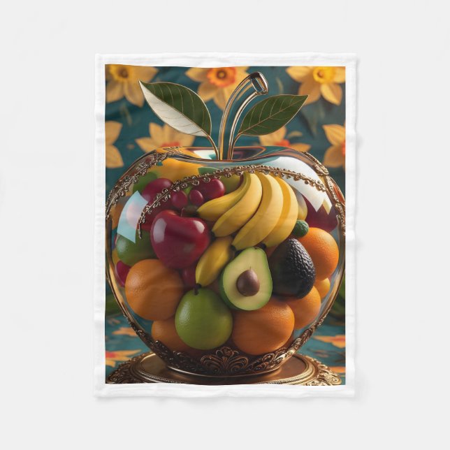 Velo Cobertor de Maçã em Frutas de Vidro (Frente)