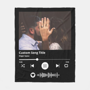 Velo Cobertor de Música com Código Escaneável Presente