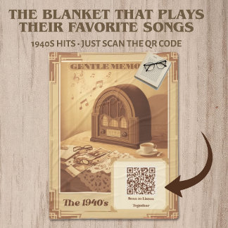 Velo Cobertor de Musicoterapia dos Anos 40 | QR Code Su