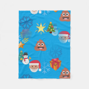Velo cobertor de natal de poop emoji