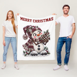Velo Cobertor de Natal do Homem de Neve Férias Pinguim 