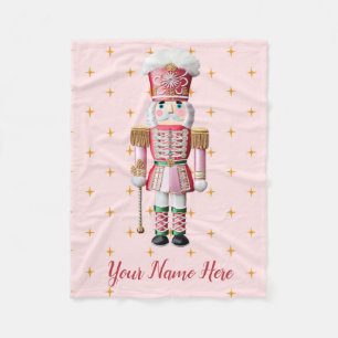 Velo Cobertor de Natal Personalizado Rosa do Quebra-Noz