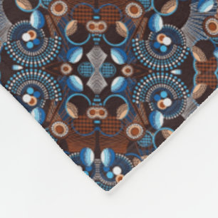 Velo Cobertor de Tapeçaria Floral Azul ADOM