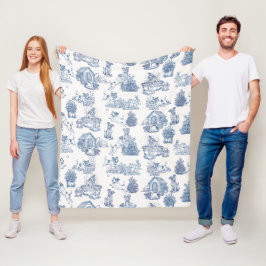 Velo Cobertor de Toile Francesa Azul para Jack Russell