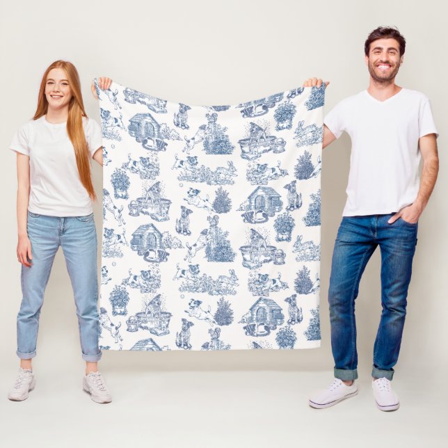 Velo Cobertor de Toile Francesa Azul para Jack Russell (In Situ)