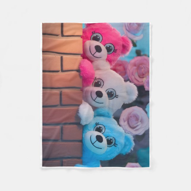 Velo Cobertor de Ursinhos Teddy Coloridos ADOM (Frente)