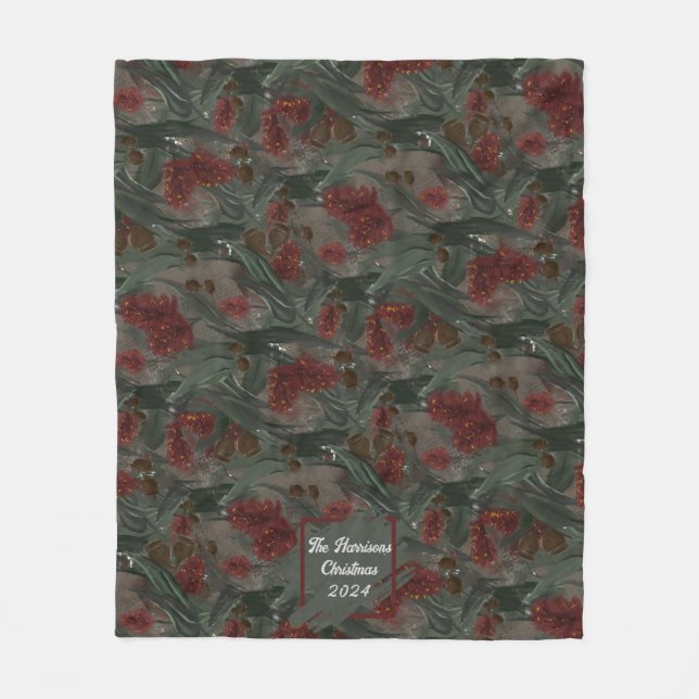 Velo cobertor de velinha de Natal personalizado (Frente)