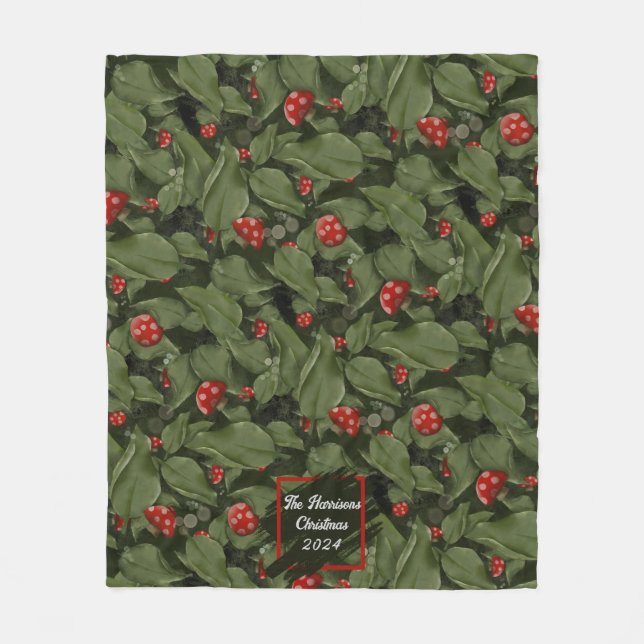 Velo cobertor de velinha de Natal personalizado (Frente)