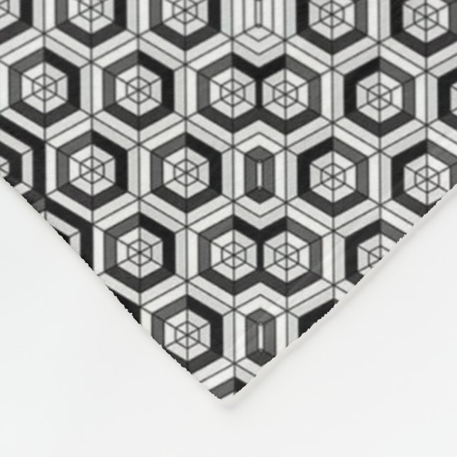 Velo Cobertor de Xadrez Hexagonal Monocromático (Quina)