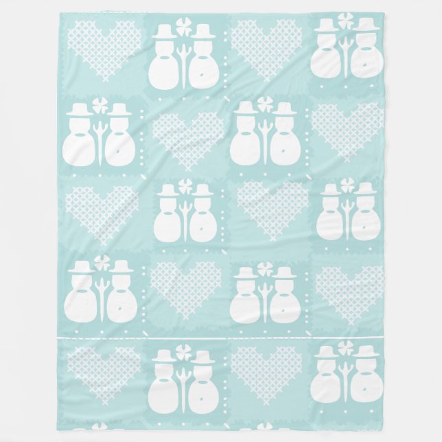 Velo Cobertor e Mantas de Boneco de Neve (Frente)